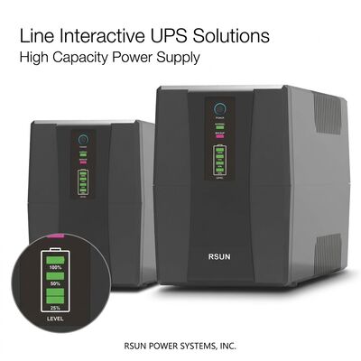 1500va UPS Line Interactive UPS Systems 220V dual input ups Desktop UPS Plastic Case LED 